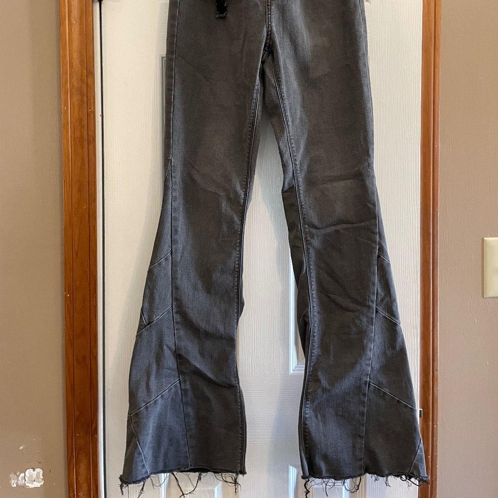 Black flare jeans